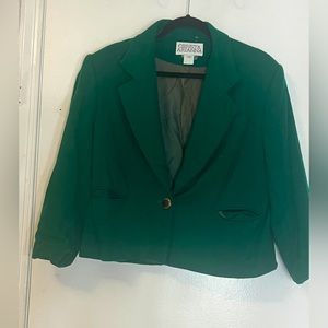 Christa Ariana Faux wool Green Blazer Size 10